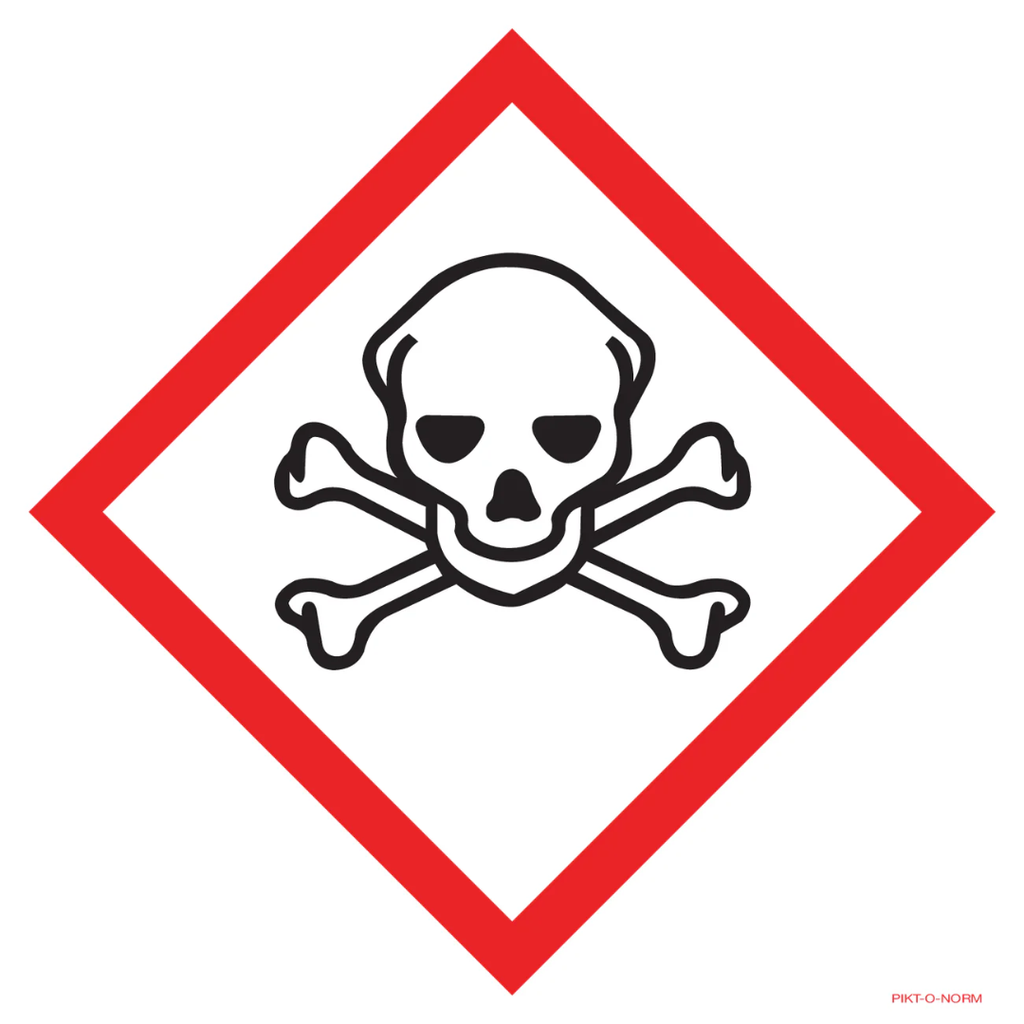 Pictogram ghs06 giftige stoffen rood wit volgens ghs en clp