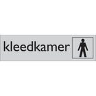 Pictogram kleedkamer heren tekst zwart grijs zelfklevende pvc
