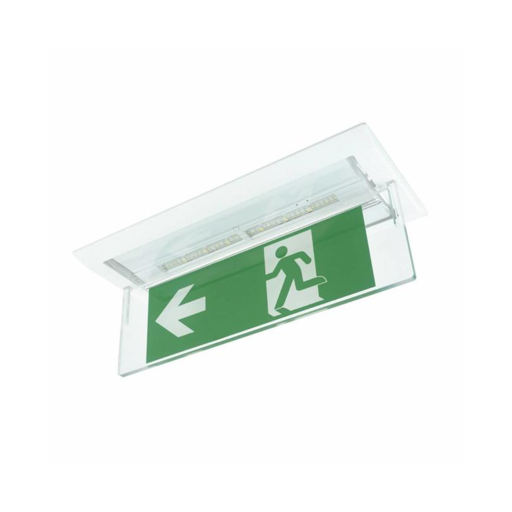 Zemper Diana Flat opbouwkit met plexiplaat voor plafondmontage inclusief pictogram 